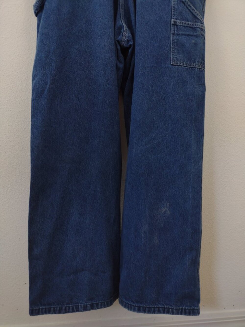 Carhartt Men's Jean Bib Overalls 44x32 Blue - Picture 5 of 8